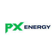 Logo of PX Energy in green and blue colors.