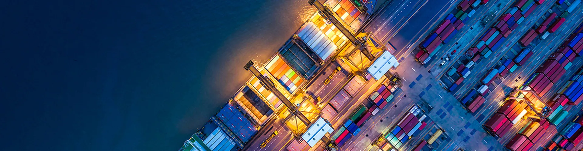 Container ship in import export and business logistics, By crane, Trade Port, Shipping cargo to harbour