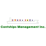 Logo of white ship with flags and "Cambridge Management Inc." text.