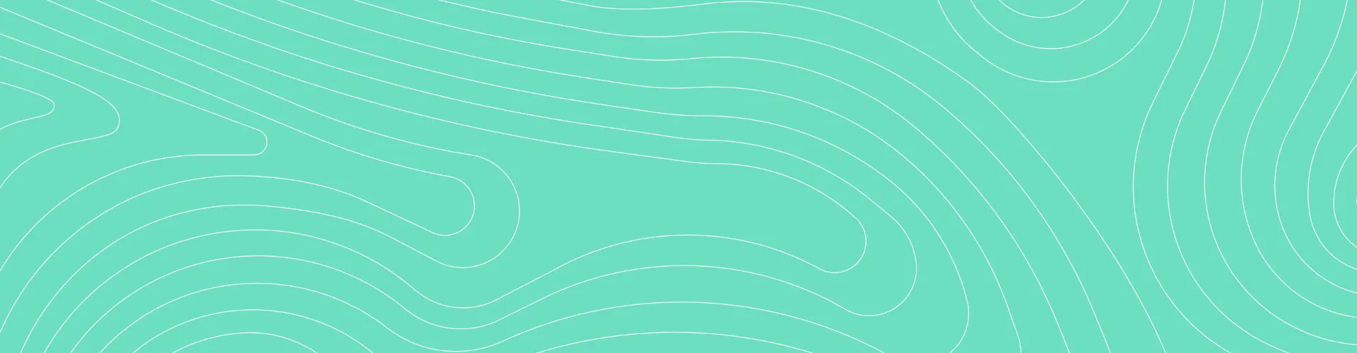 Abstract mint background with curvy white lines.