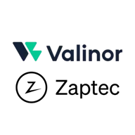 Logo for "Valinor" featuring a stylised blue and green letter "V."