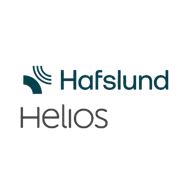 Hafslund Helios logo in blue and gray text.